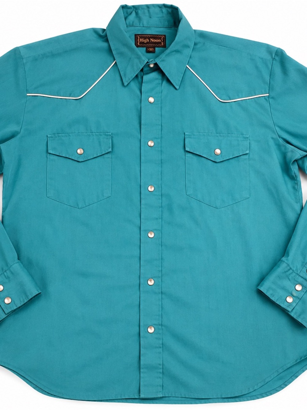 High Noon Teal Western Snap-Front Shirt